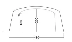 Outwell Sundale 7PA Air Tent 2024 -Outwell Zone 111188 Sundale7PA DrawingOther5