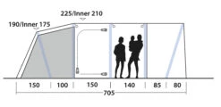 Outwell Forestville 6SA Inflatable Air Tent -Outwell Zone 111279 Forestville6SA DrawingOther4