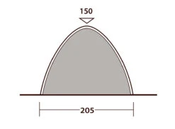 Outwell Free Standing 2 Berth Inner Tent -Outwell Zone 111289 FreeStandinginner DrawingOther4