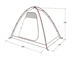 Outwell Free Standing 2 Berth Inner Tent -Outwell Zone 111289 FreeStandinginner DrawingPerspective2