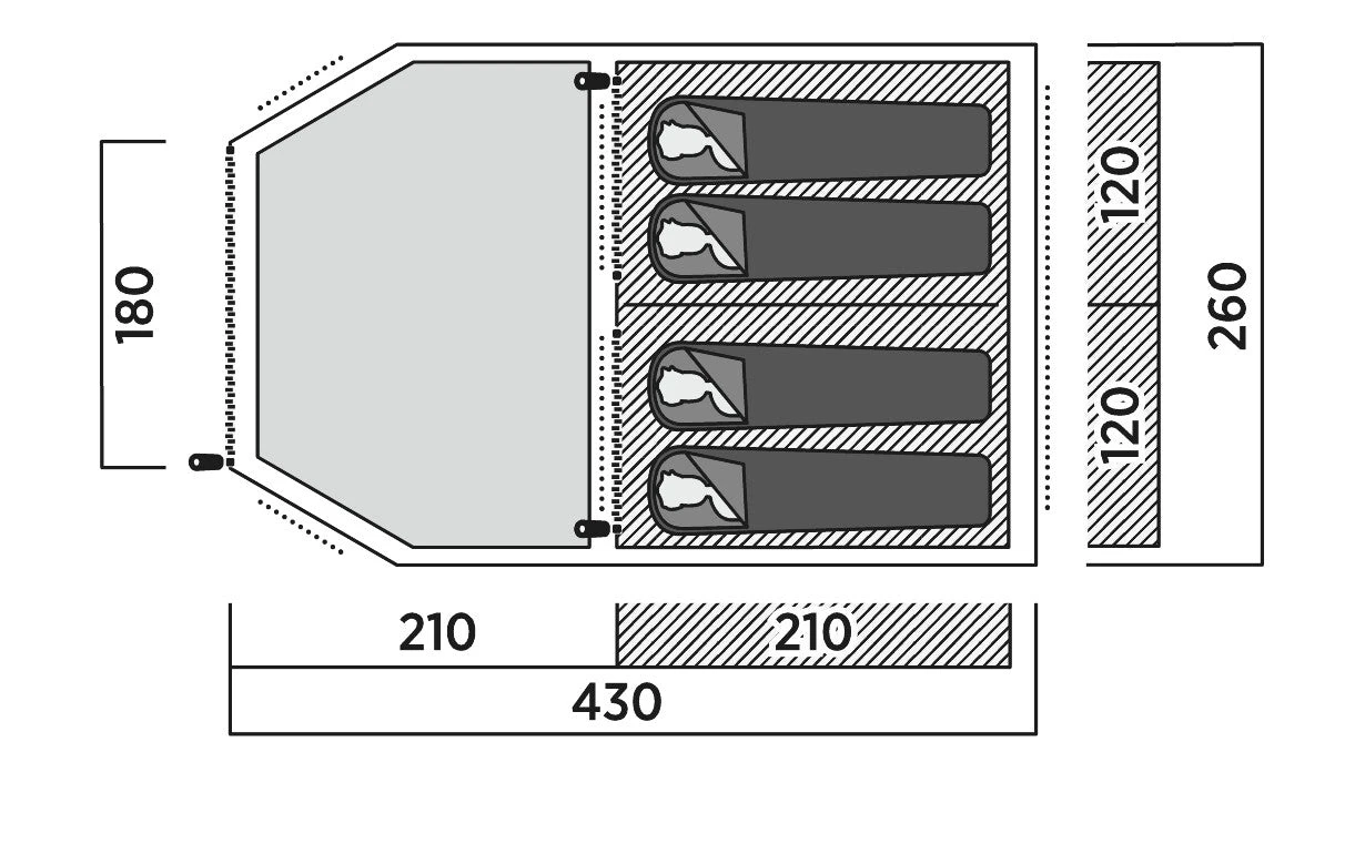 Easy Camp Huntsville 400 Tent 2024 4 Easy Camp Huntsville 400 Tent 2024 - Image 2