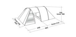 Easy Camp Galaxy 400 Tent Steel Blue 2023 -Outwell Zone 120413 Galaxy400SteelBlue DrawingPerspective2