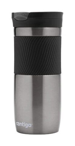 Contigo Byron SNAPSEAL™ Travel Mug Gunmetal 470ml -Outwell Zone 2095560 BYRON SS 16OZ GUNMETAL SIDEVIEW LEFT