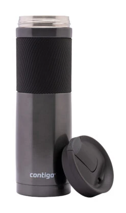 Contigo Byron SNAPSEAL™ Travel Mug Gunmetal 720ml 12 Contigo Byron SNAPSEAL™ Travel Mug Gunmetal 720ml -Outwell Zone 2095635 BYRONSS 24OZ GUNMETAL LIDNEXTTOBOTTLEcopy