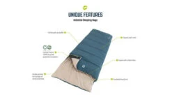 Outwell Celestial Lux Sleeping Bag Blue "L Zip" -Outwell Zone 230426 CelestialLux Leftsidezipper Featurephoto9