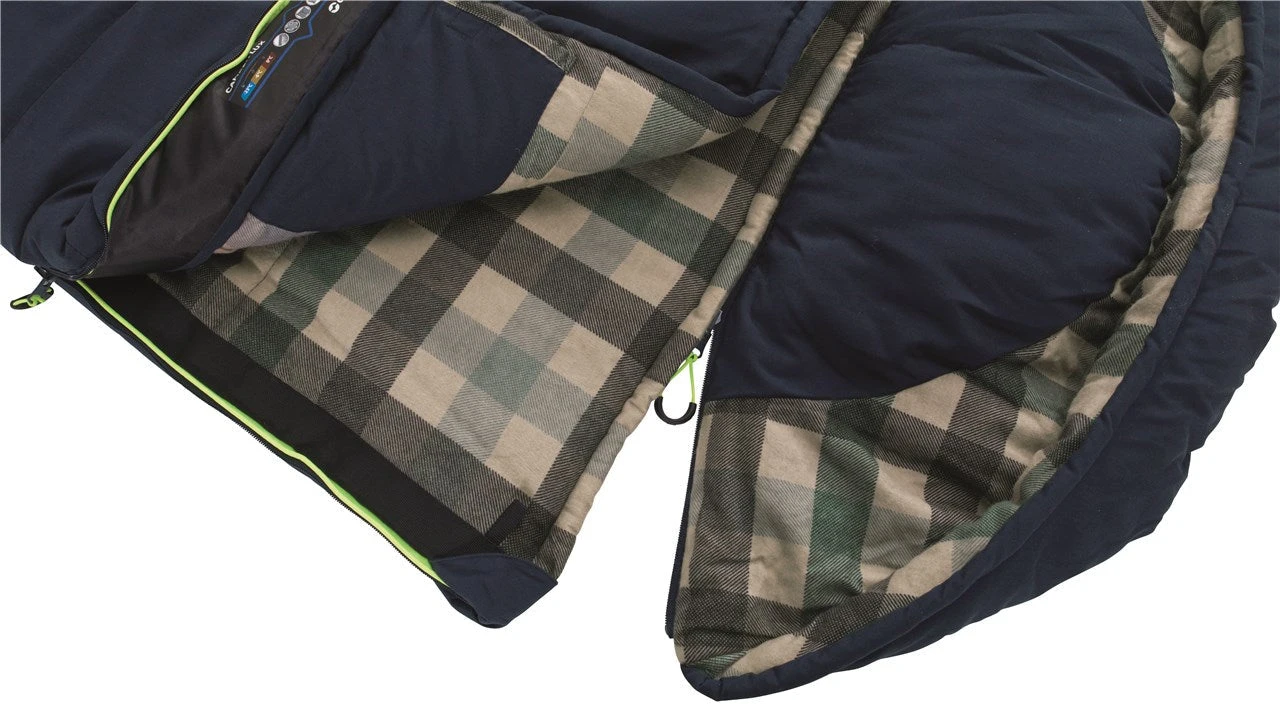 Outwell Camper Lux Sleeping Bag "L Zip" Blue 4 Outwell Camper Lux Sleeping Bag "L Zip" Blue - Image 2