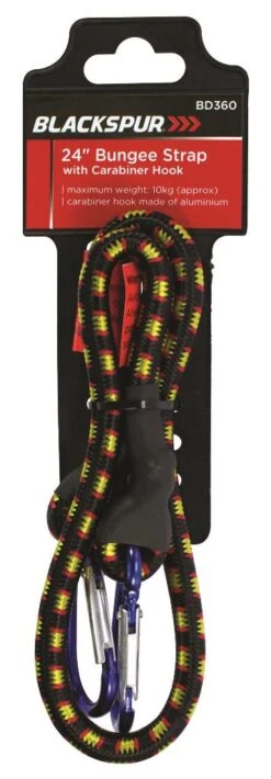 24” BUngee Strap With Carabiner Hook