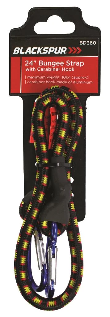 24” BUngee Strap With Carabiner Hook 3 24” BUngee Strap With Carabiner Hook