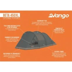 Vango Beta 450XL Tent Mineral Green 2024 -Outwell Zone beta 450xl 3