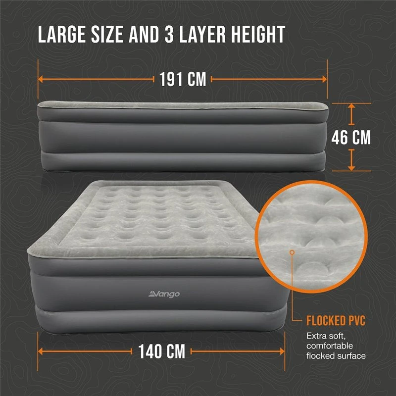 Vango Blissful Double Flocked Airbed Nocturne Grey 6 Vango Blissful Double Flocked Airbed Nocturne Grey - Image 4