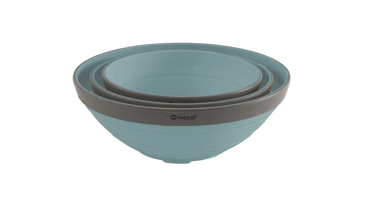 Outwell Collaps Bowl Set Classic Blue 4 Outwell Collaps Bowl Set Classic Blue - Image 2