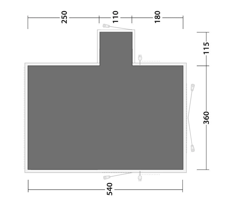 Outwell Montana 6PE Footprint Groundsheet 4 Outwell Montana 6PE Footprint Groundsheet - Image 2