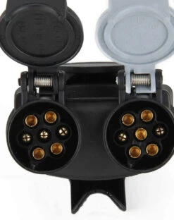 Short Adaptor 13 Pin Plug To 7N And 7S Socket - Caravan Towing Electric - RI790