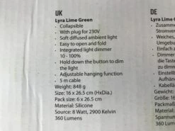 Outwell LED Lyra Lamp 230v -Outwell Zone image 32eaae80 65fb 469c 8d4a 25f9cbc7e112