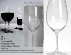 Polycarbonate Wine Glasses X 2