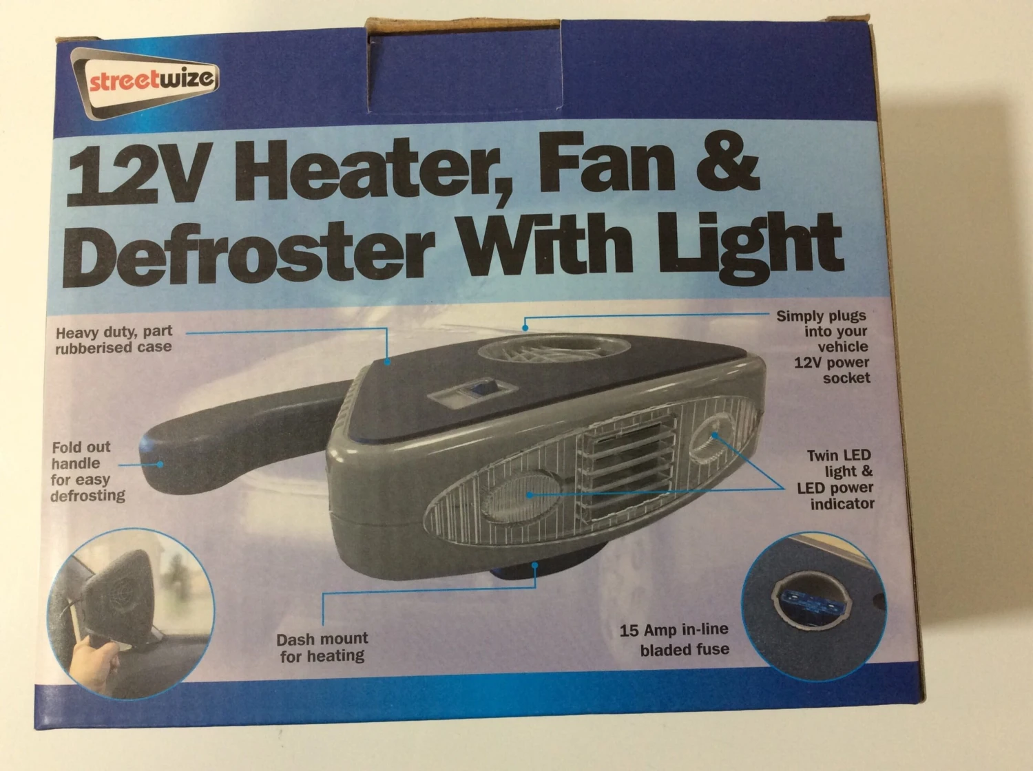12 Volt Heater, Fan & Defroster With Light 4 12 Volt Heater, Fan & Defroster With Light - Image 2