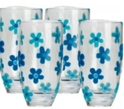 Tall Daisy Tumblers 4 X 500ml