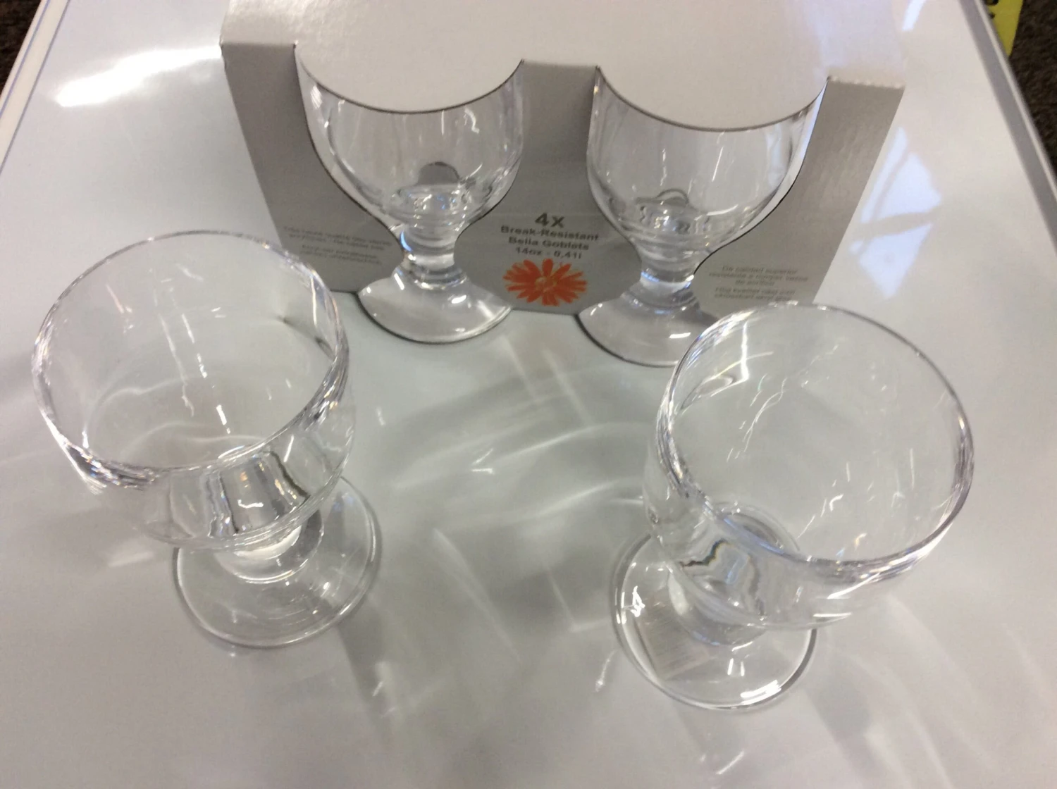 Bella Goblets X 4 14oz Break Resistant 3 Bella Goblets X 4 14oz Break Resistant