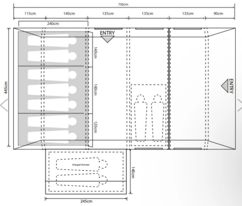 Outdoor Revolution Campstar 700SE Air Tent Package 2024 4 Outdoor Revolution Campstar 700SE Air Tent Package 2024 - Image 2