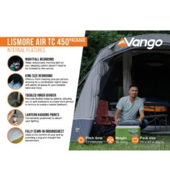 Vango Lismore 450 Air TC Tent Package 2024 -Outwell Zone lismore air tc 450 package 2