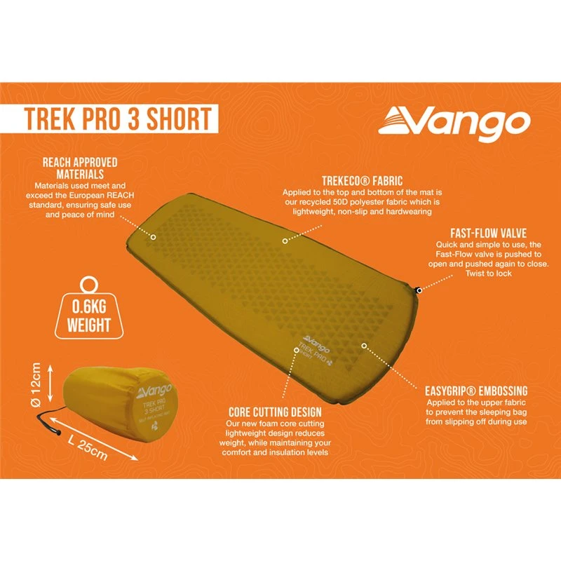 Vango Trek Pro 3 Short Canary Yellow 4 Vango Trek Pro 3 Short Canary Yellow - Image 2