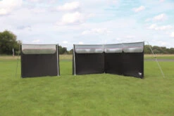 Quest Performance Windshield Pro Door Panel -Outwell Zone windbreak complete showing door open